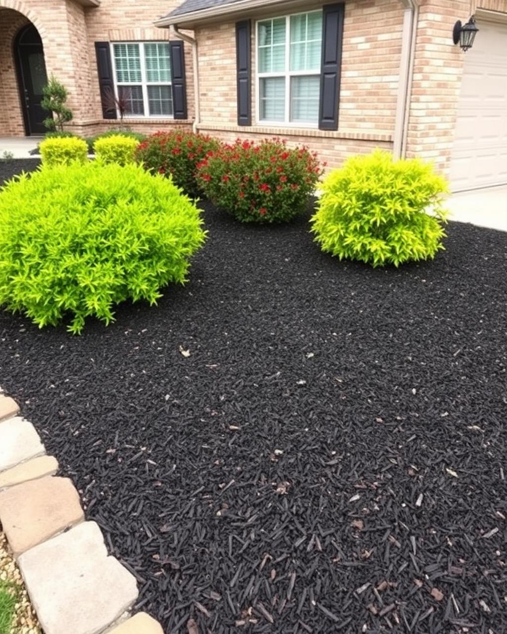 Fresh mulch installation