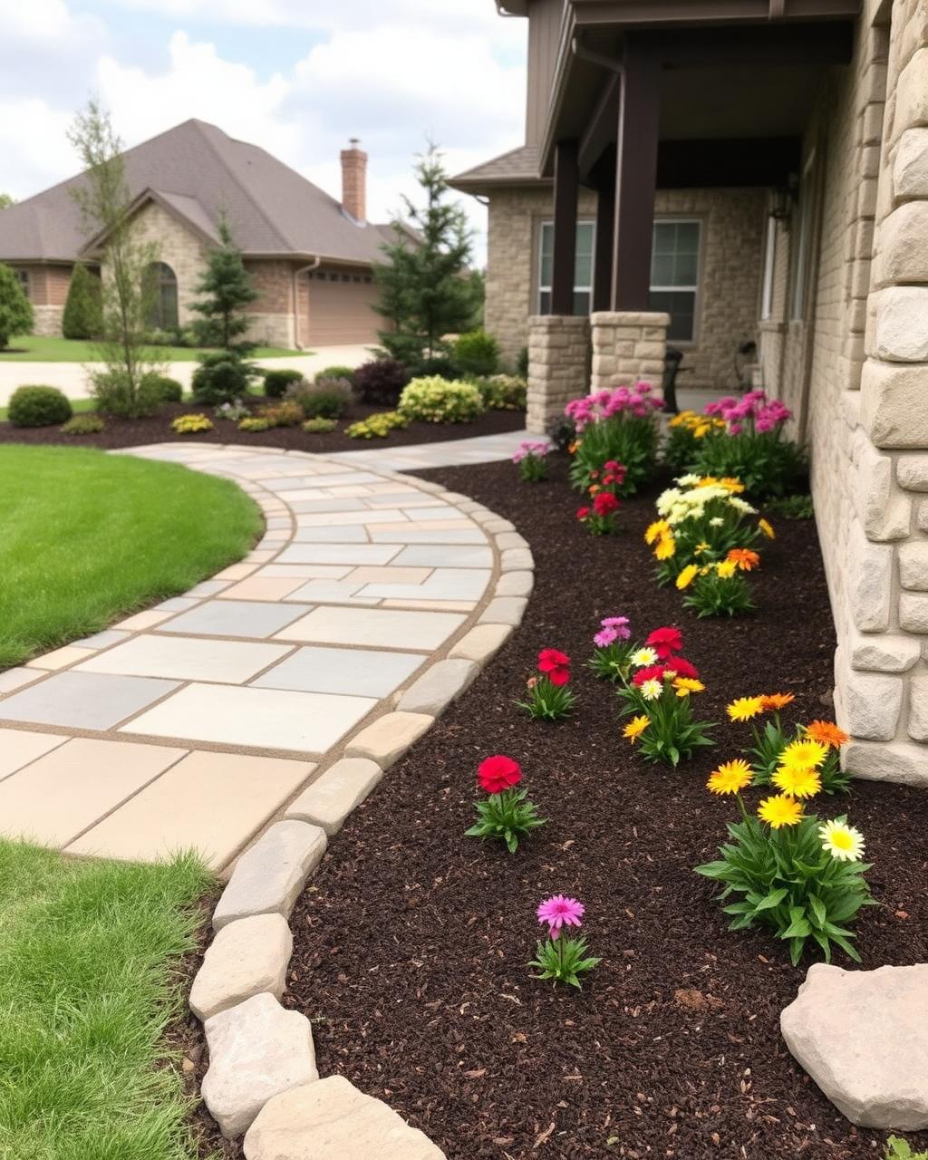 Seasonal color & hardscape