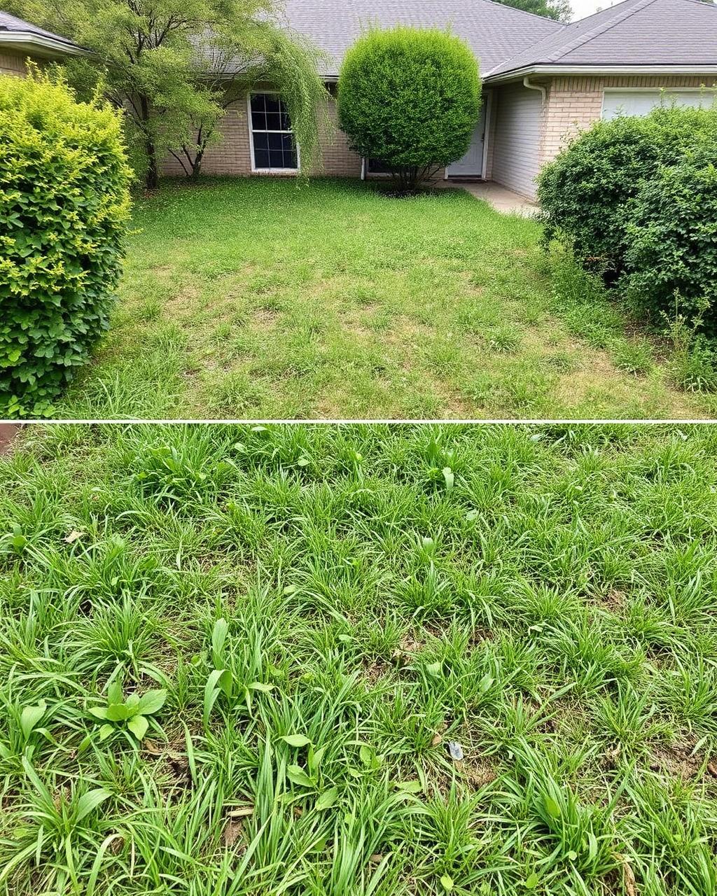 Lawn restoration — before & after