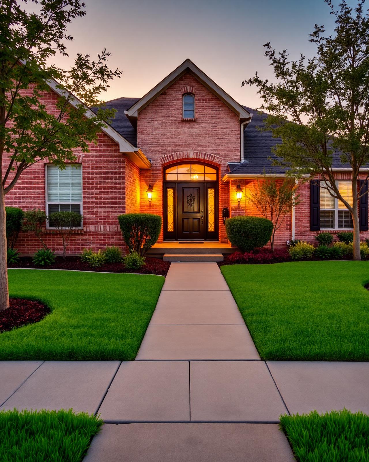 Photo-ready home exterior prepped for a real estate listing